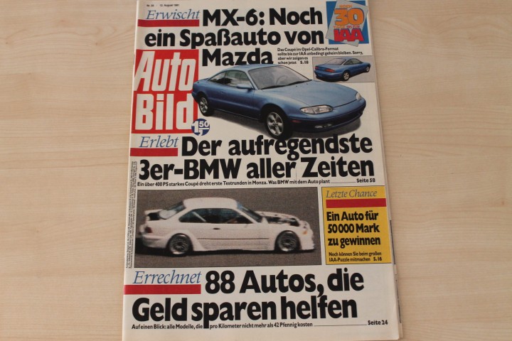 Deckblatt Auto Bild (33/1991)